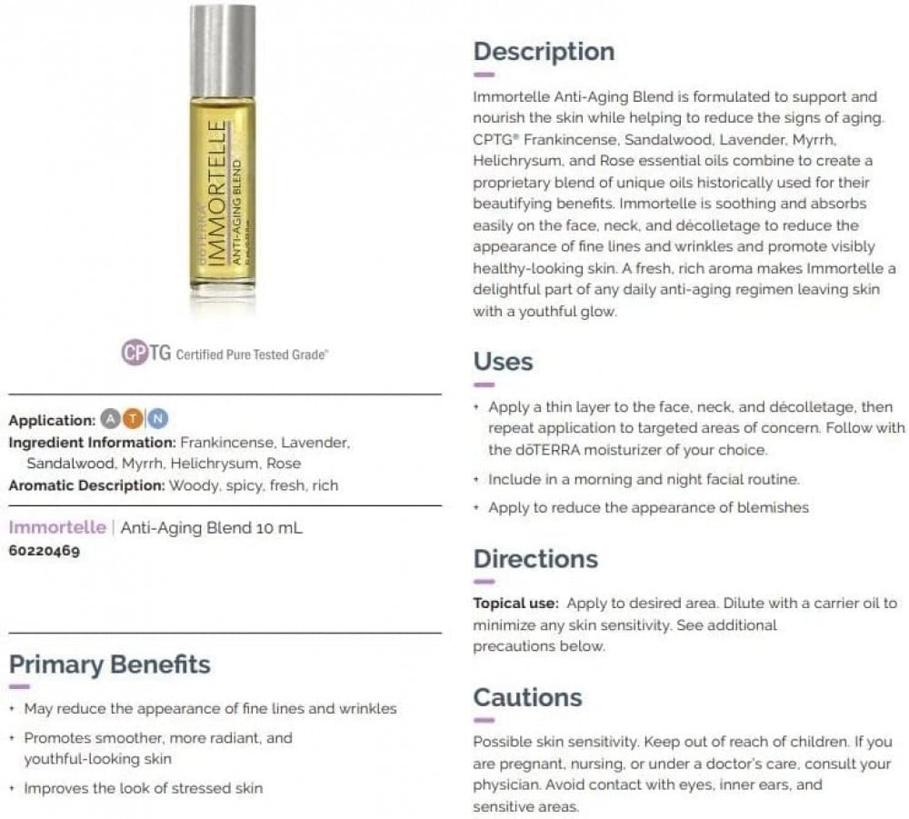 الخلود "Immortelle" | مزيج زيوت لدعم صفاء التجاعيد (رول أون 10مل، عضوي، صافي مع جوز الهند) - Image 4